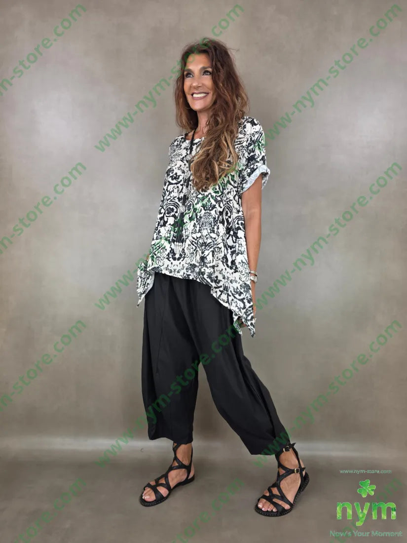 tunica batik punta lato 100co - U / NERO / PE26 - CAMICIA