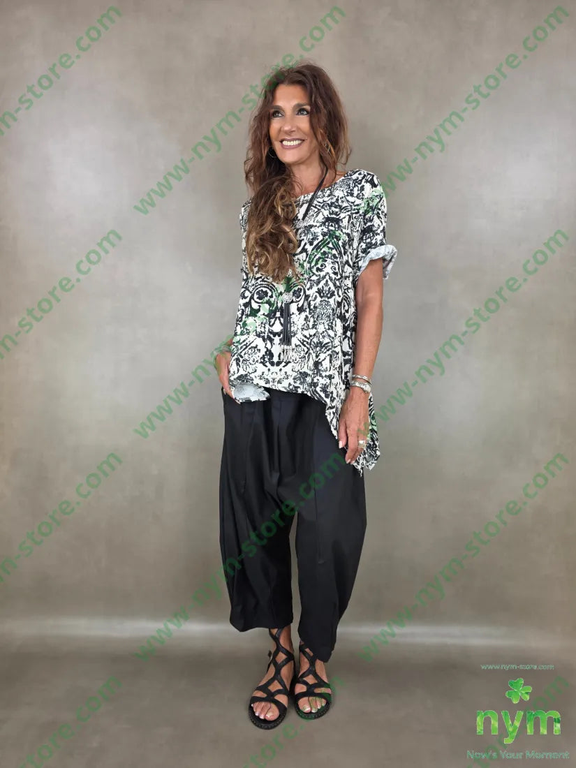 tunica batik punta lato 100co - U / NERO / PE26 - CAMICIA