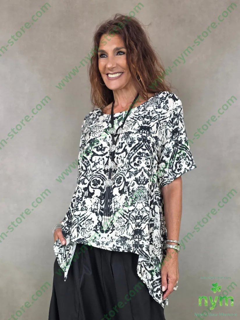tunica batik punta lato 100co - U / NERO / PE26 - CAMICIA