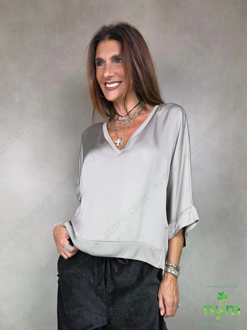 tunica bordi costina 100vi U / BEIGE / AI25 CAMICIA