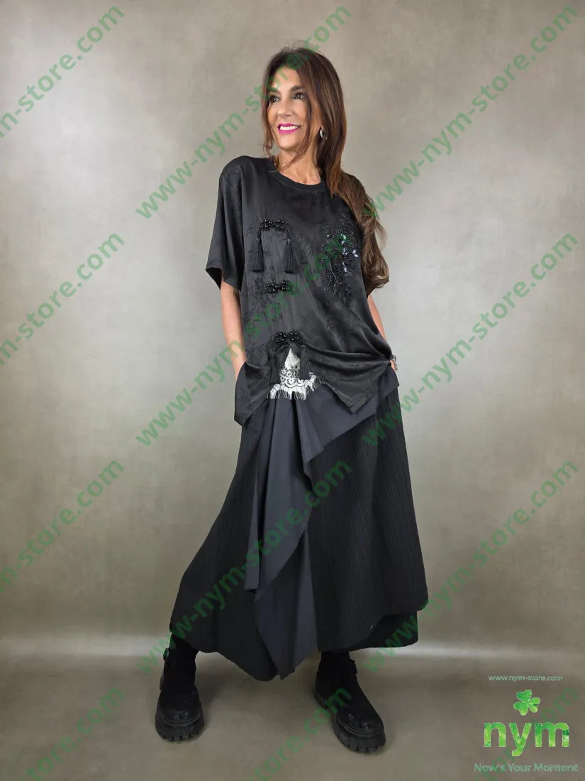 tunica chinois 97pl3ea U / NERO / PE26 MAGLIA