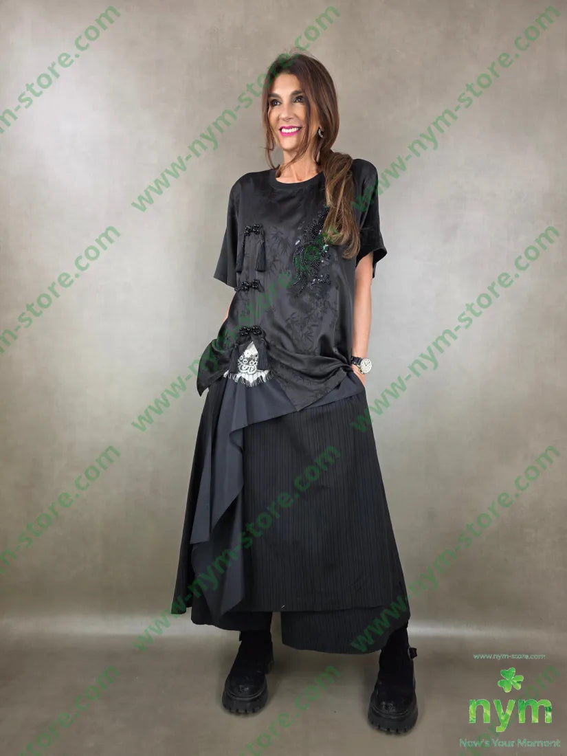 tunica chinois 97pl3ea U / NERO / PE26 MAGLIA