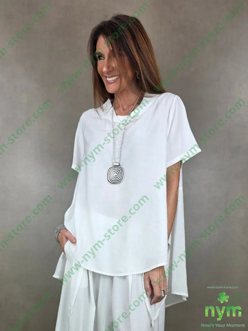 tunica collo ciambella mc 84vi16pa U / PANNA / PE26 CAMICIA