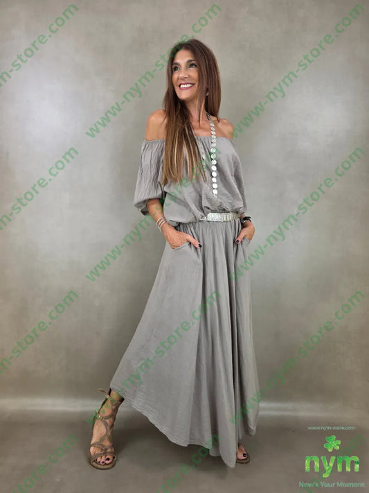 tunica collo e fondo arricciato 100co - U / FANGO C. / PE26 - CAMICIA