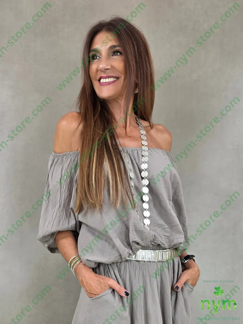tunica collo e fondo arricciato 100co - U / FANGO C. / PE26 - CAMICIA