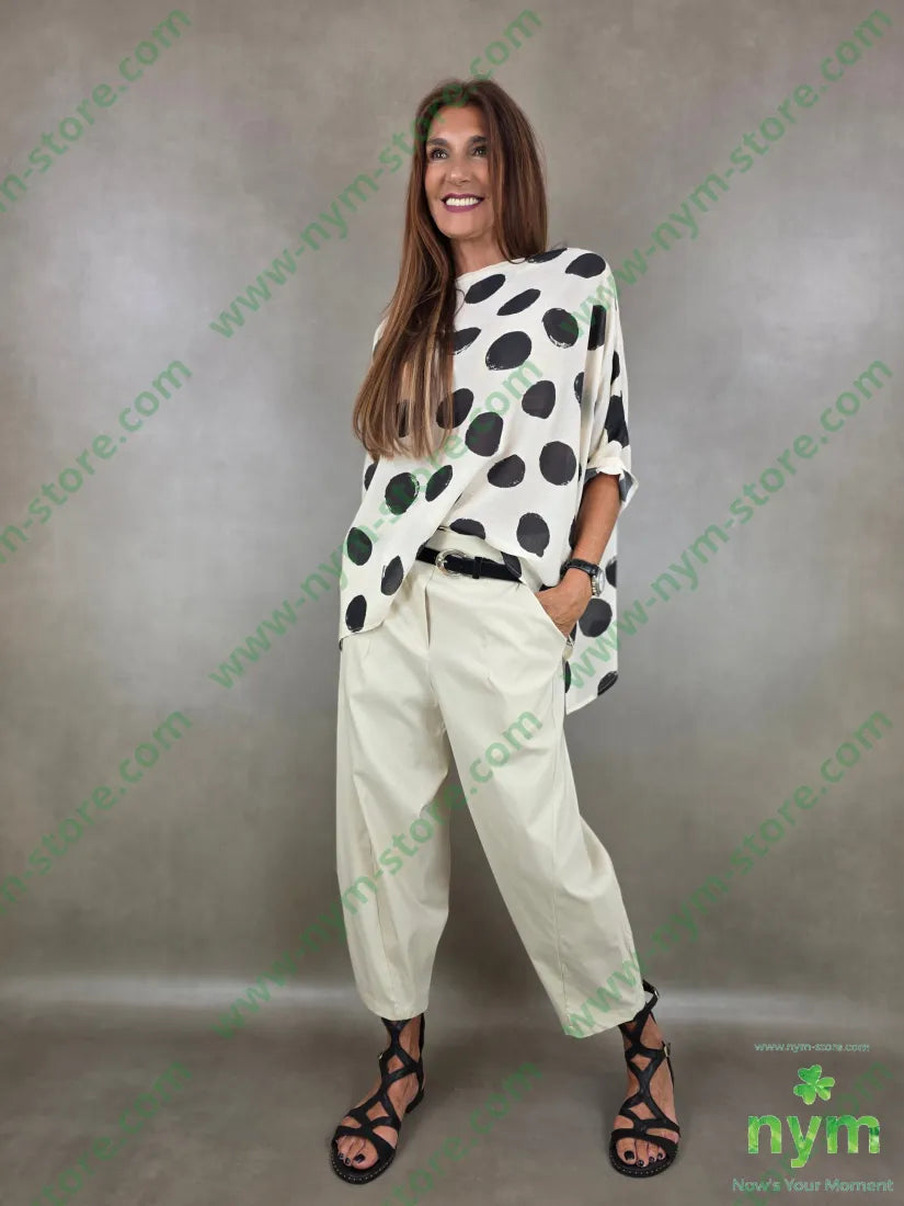 tunica con pois quadrata 85vi15pa - U / PANNA / PE26 - CAMICIA