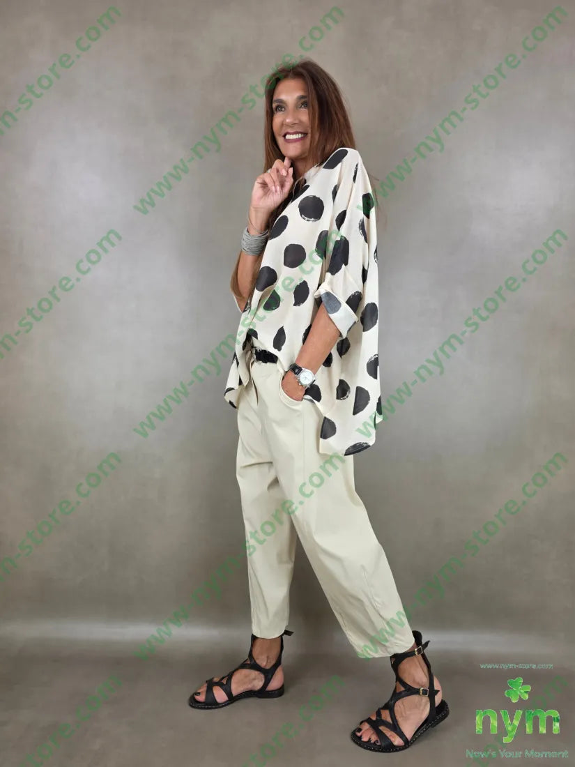 tunica con pois quadrata 85vi15pa - U / PANNA / PE26 - CAMICIA