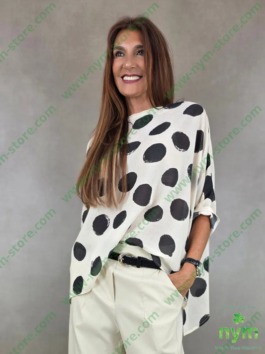 tunica con pois quadrata 85vi15pa - U / PANNA / PE26 - CAMICIA