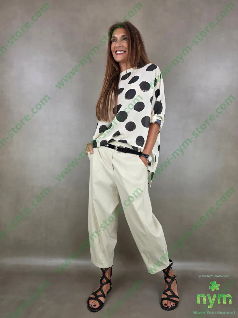 tunica con pois quadrata 85vi15pa - U / PANNA / PE26 - CAMICIA