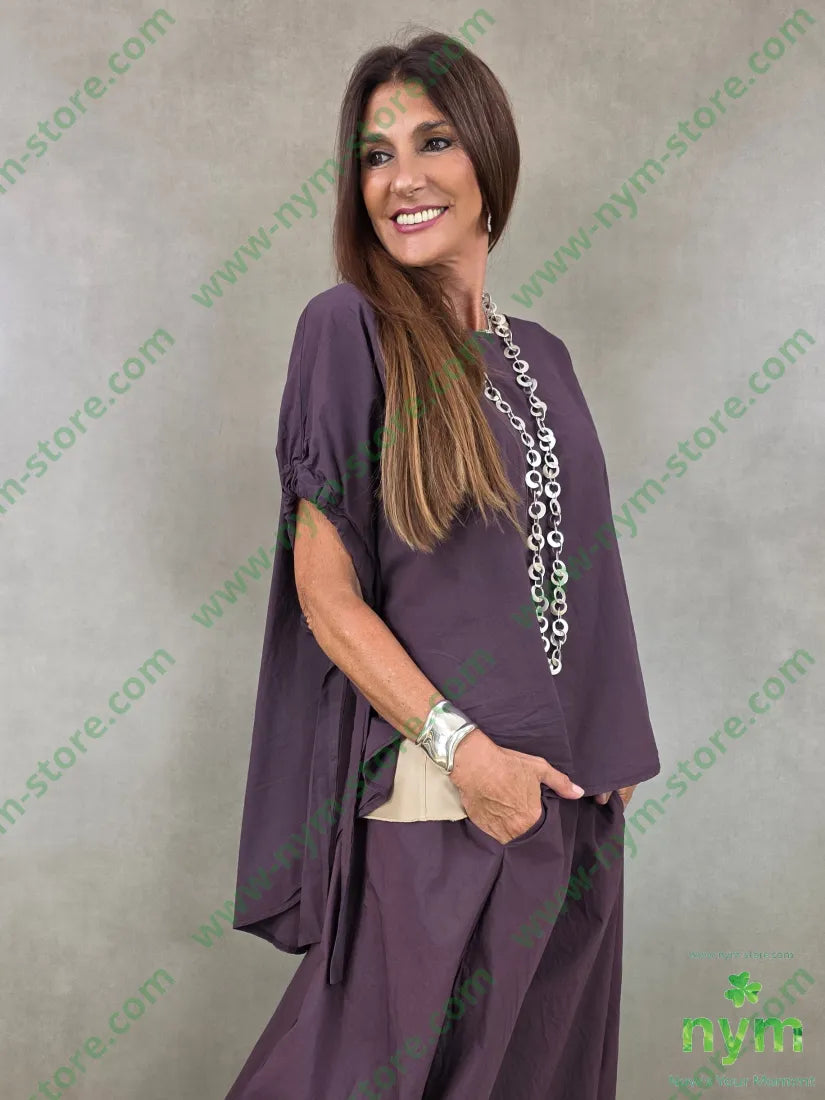 tunica cotone stropicciato elastico manica 100co - U / BORDO / PE26 - CAMICIA
