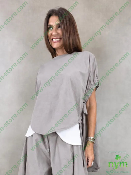 tunica cotone stropicciato elastico manica 100co - U / FANGO C. / PE26 - CAMICIA