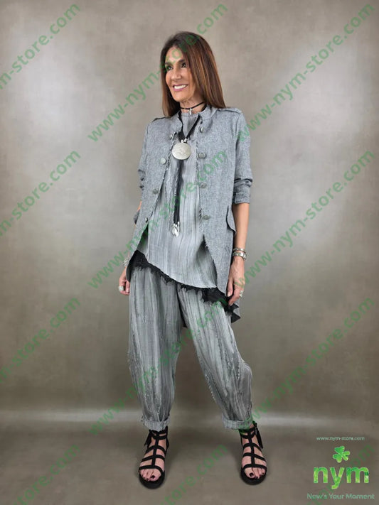 tunica destroyed punta lato 50tc35vi15li - CAMICIA