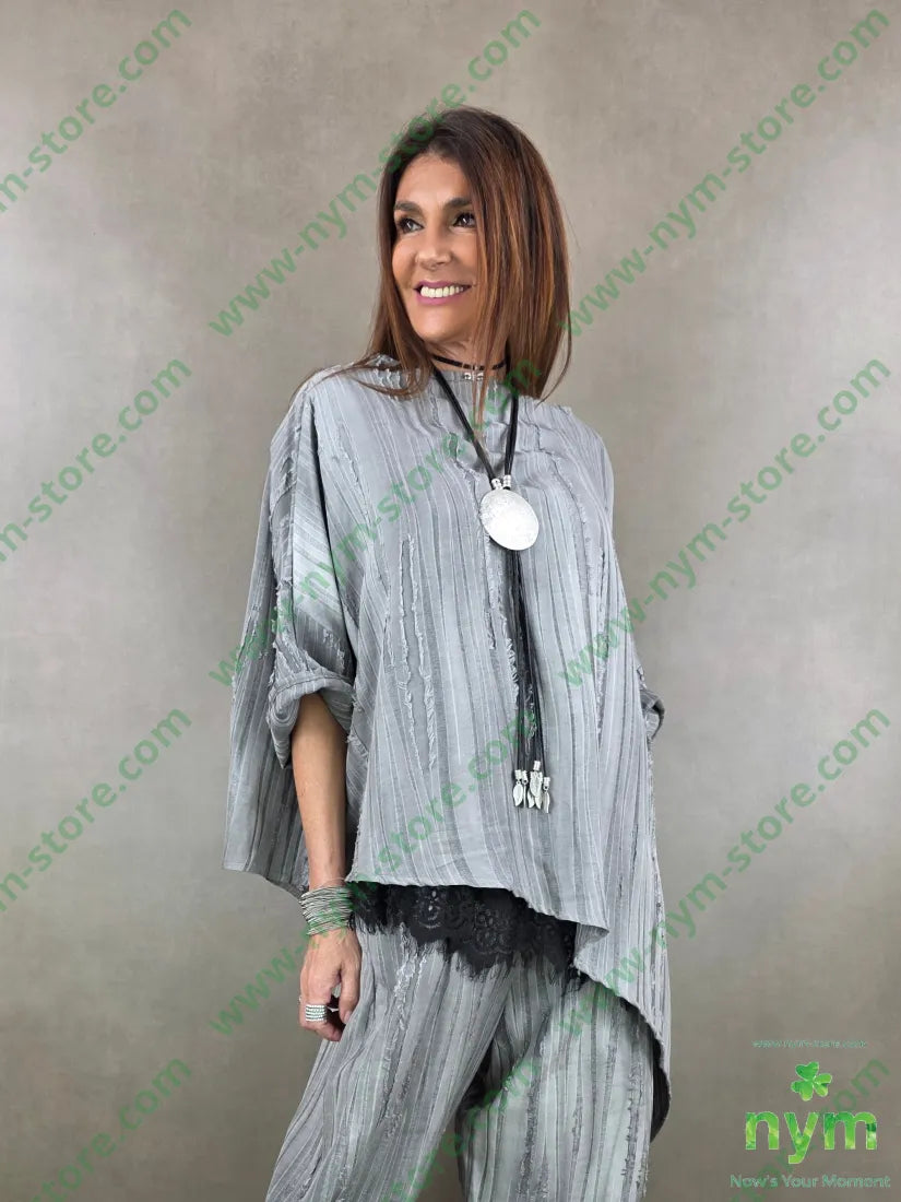 tunica destroyed punta lato 50tc35vi15li - U / GRIGIO / PE26 - CAMICIA