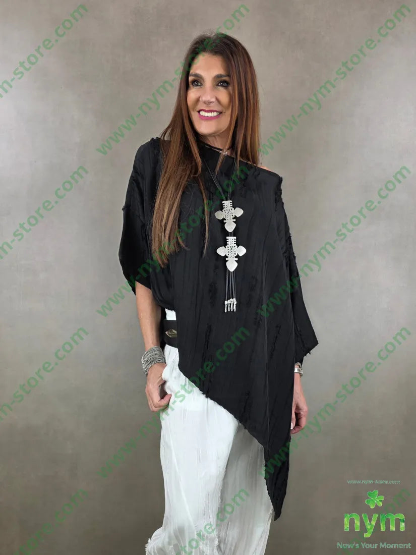 tunica destroyed punta lato 50tc35vi15li - U / NERO / PE26 - CAMICIA