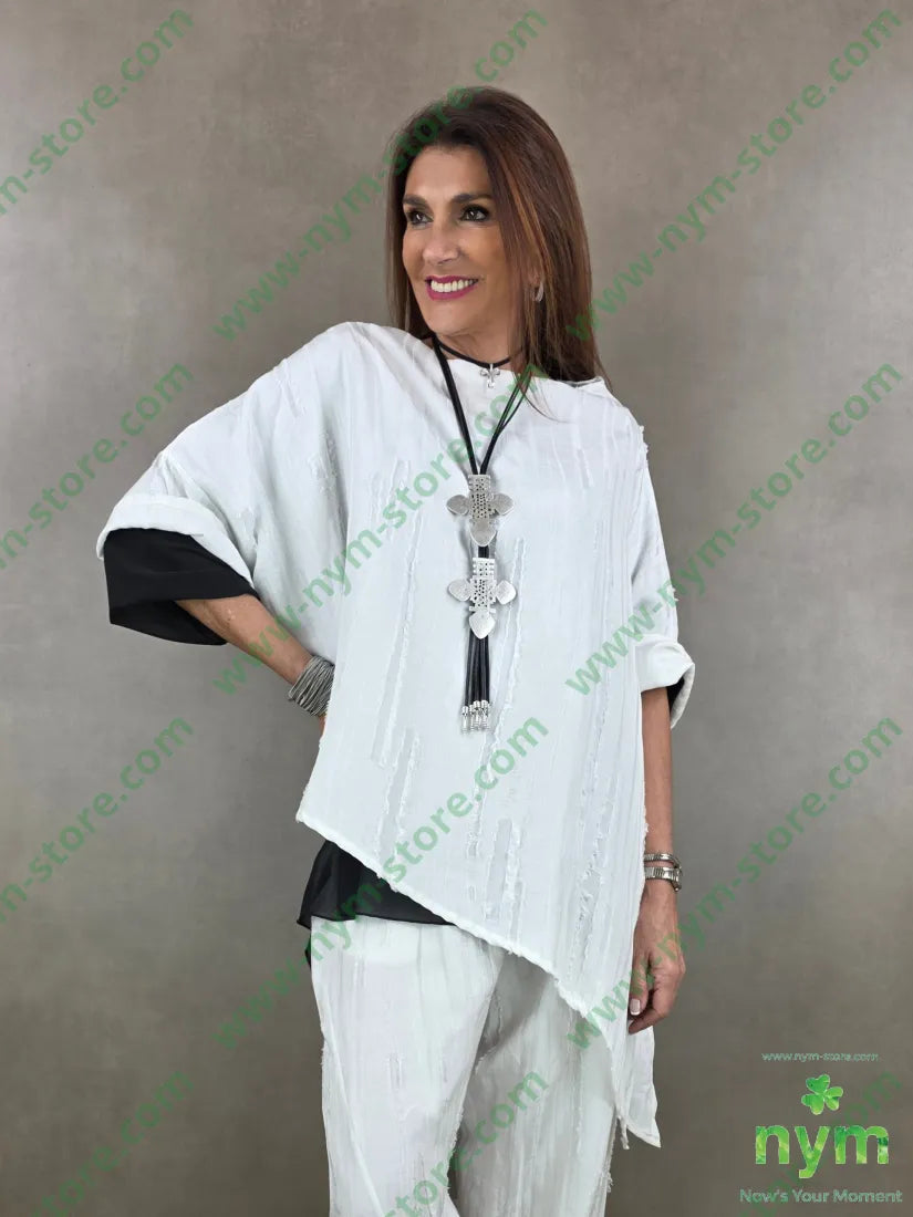 tunica destroyed punta lato 50tc35vi15li - U / PANNA / PE26 - CAMICIA