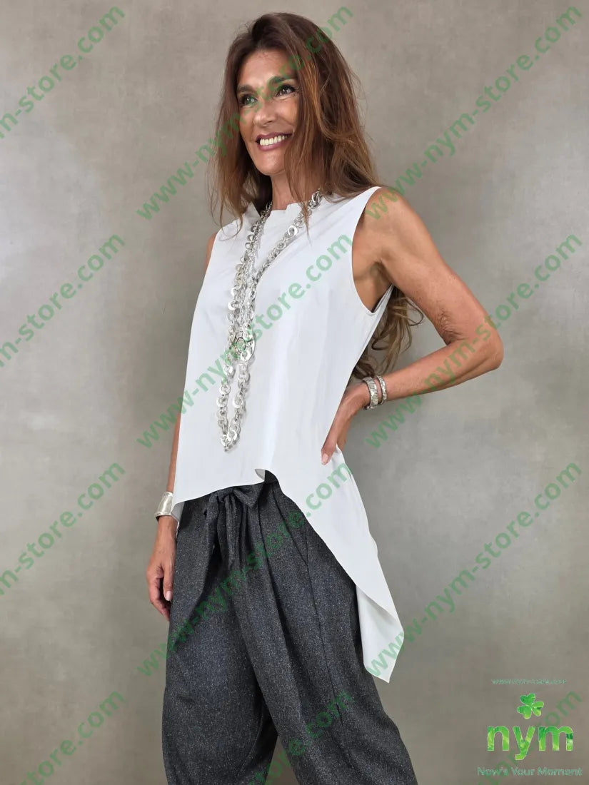 tunica di cotone scollata dietro 100co - U / PERLA / AI26 - CAMICIA