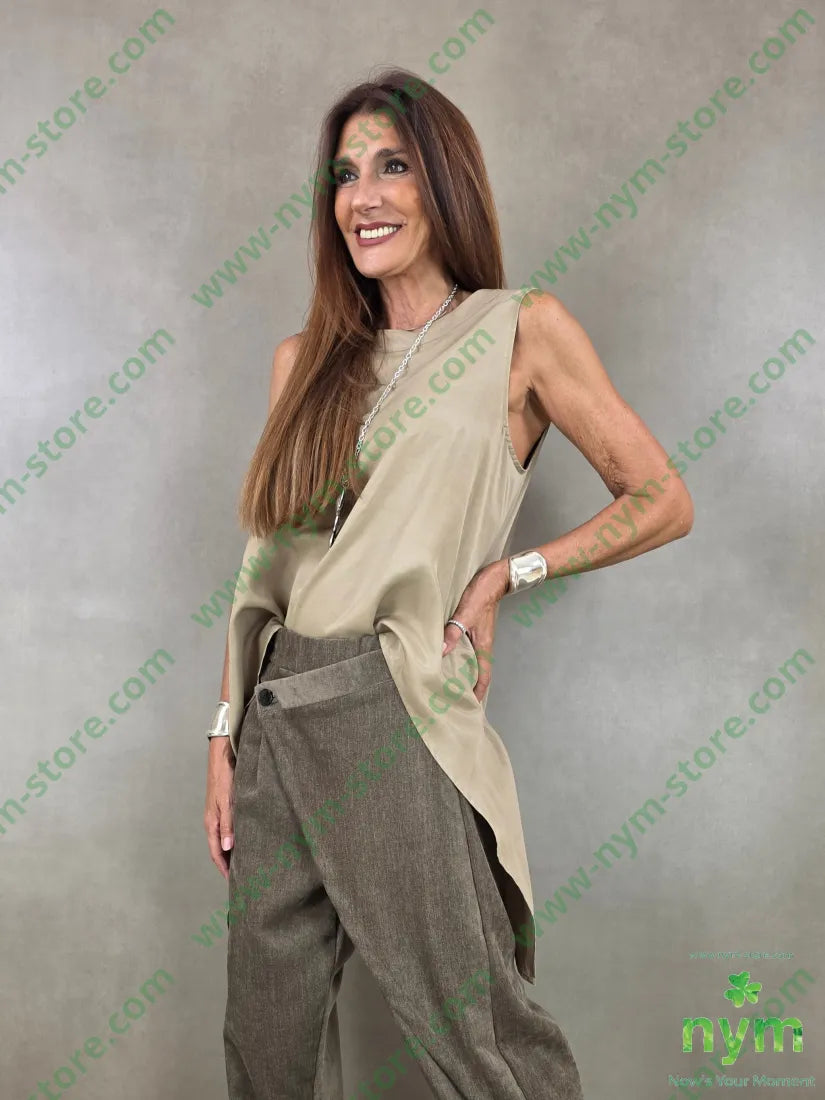 tunica di viscosa scollata dietro 77vi23li - CAMICIA