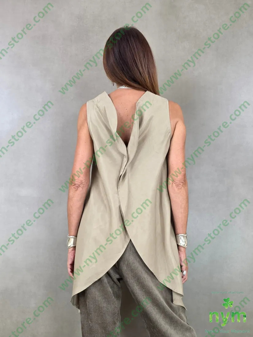 tunica di viscosa scollata dietro 77vi23li - CAMICIA
