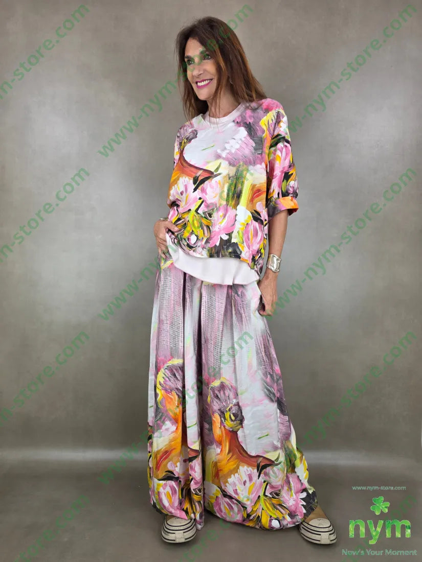 tunica fantasia scollo v con polso 100tc - CAMICIA