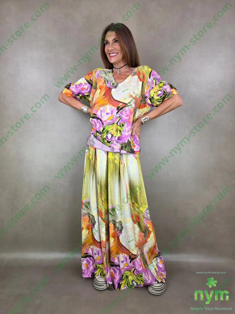 tunica fantasia scollo v con polso 100tc - CAMICIA