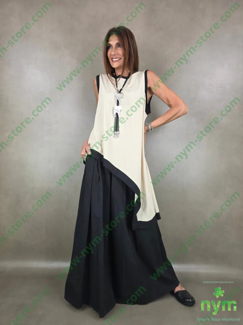 tunica grinza bordo nero 75vi25ny - U / SABBIA / PE26 - CAMICIA