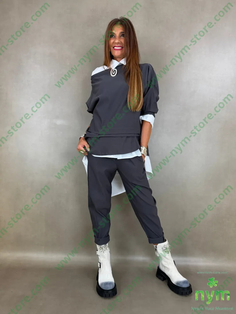 tunica in bengalina piega 79vi19ny2ea - CAMICIA