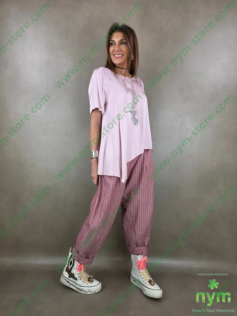 tunica in viscosa manica corta lunga dto 52vi45ry3ea U / ROSA / PE26 CAMICIA