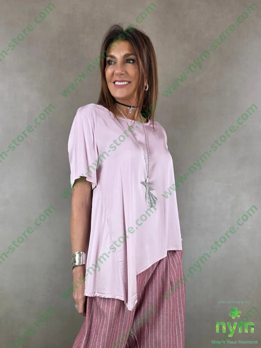 tunica in viscosa manica corta lunga dto 52vi45ry3ea U / ROSA / PE26 CAMICIA