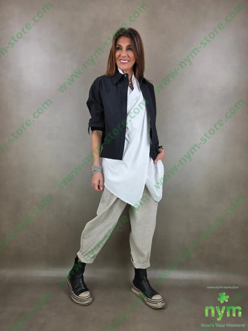 tunica incrocio di bengalina 65vi30ny5ea - CAMICIA