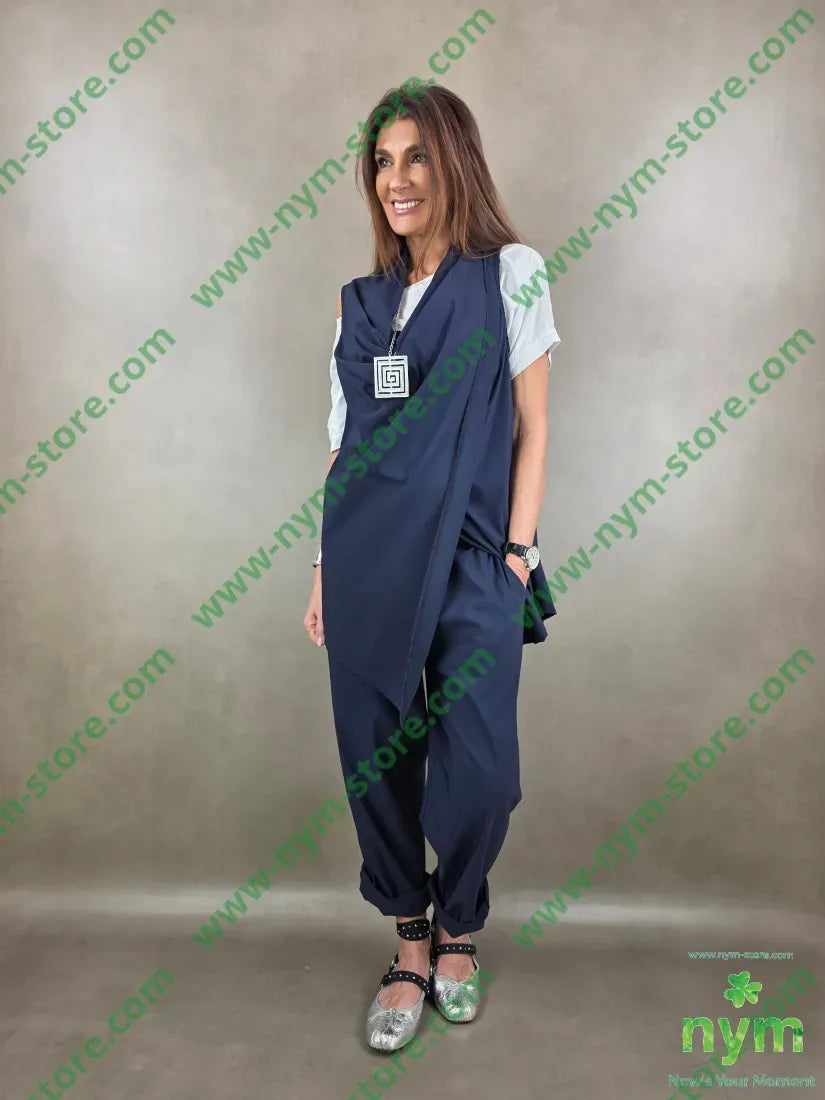pantalone di bengalina due tasche applicate 65vi30ny5ea - U / BLU / PE26 - PANTALONE