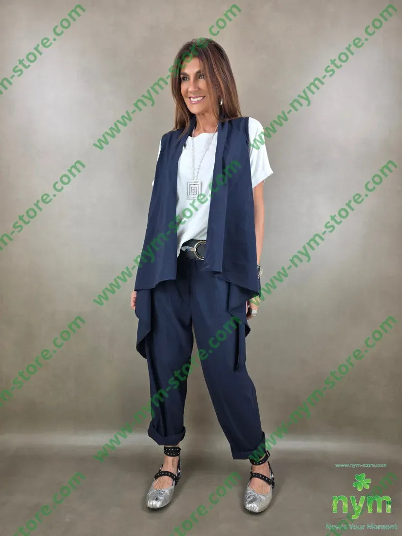 pantalone di bengalina due tasche applicate 65vi30ny5ea - U / BLU / PE26 - PANTALONE