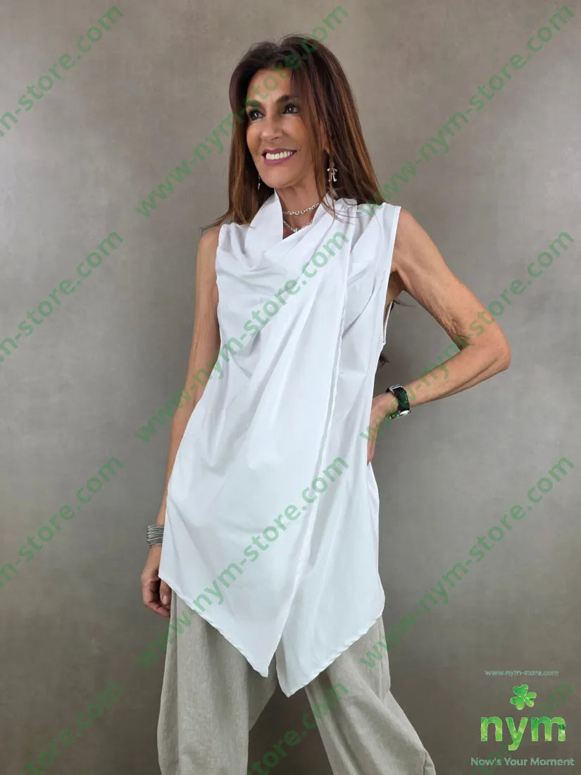 tunica incrocio di bengalina 65vi30ny5ea - U / BIANCO / PE26 - CAMICIA