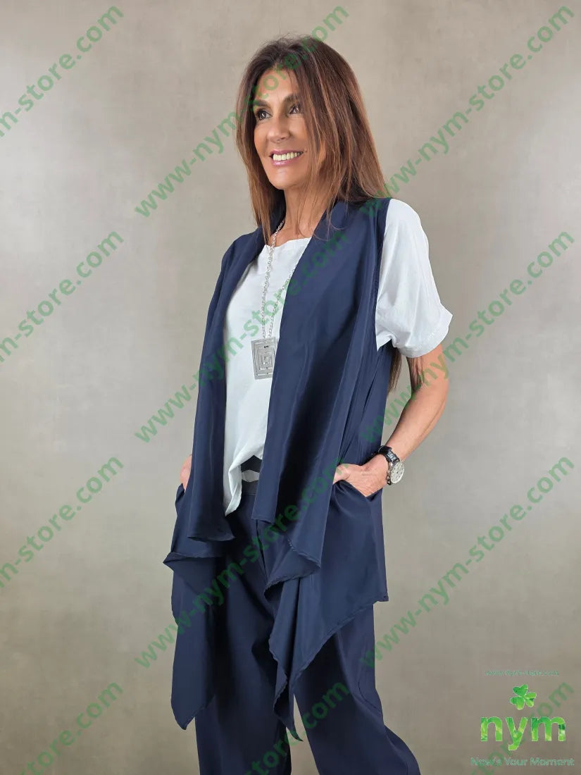 tunica incrocio di bengalina 65vi30ny5ea - U / BLU / PE26 - CAMICIA