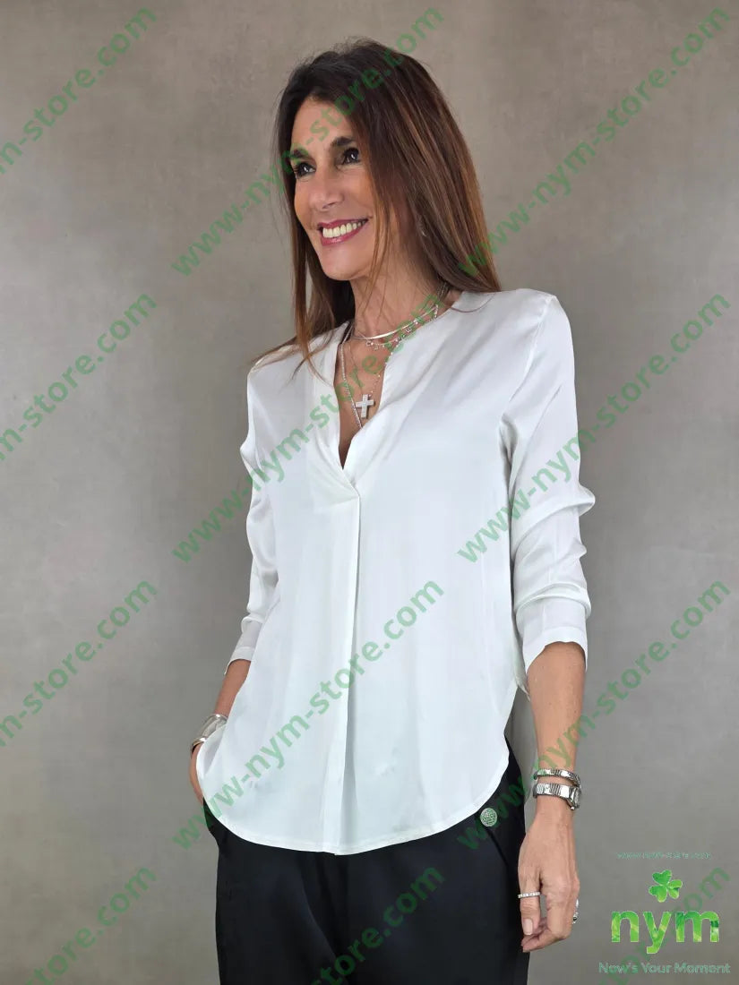 tunica kaftano elastan 96vi4ea 1 / BIANCO / PE26 CAMICIA