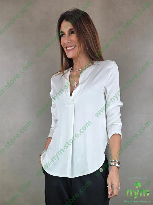 tunica kaftano elastan 96vi4ea 1 / BIANCO / PE26 CAMICIA