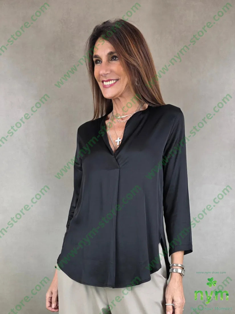 tunica kaftano elastan 96vi4ea 1 / NERO / PE26 CAMICIA