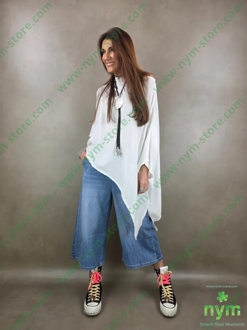 tunica leggera superover uno spacco 84vi16pa U / PANNA / PE26 CAMICIA