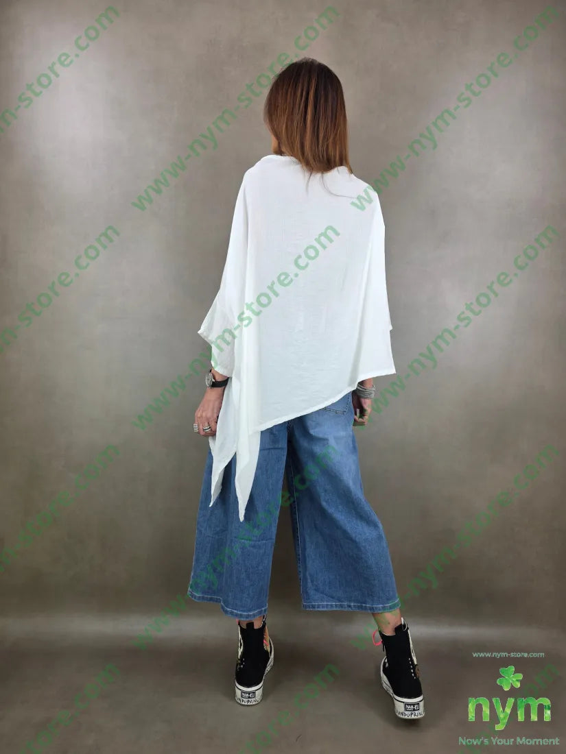 tunica leggera superover uno spacco 84vi16pa U / PANNA / PE26 CAMICIA