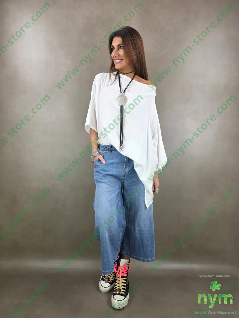 tunica leggera superover uno spacco 84vi16pa U / PANNA / PE26 CAMICIA