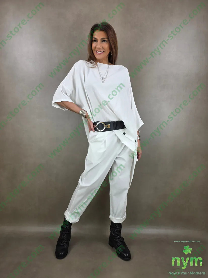 tunica leggera superover uno spacco 84vi16pa - U / PANNA / PE26 - CAMICIA