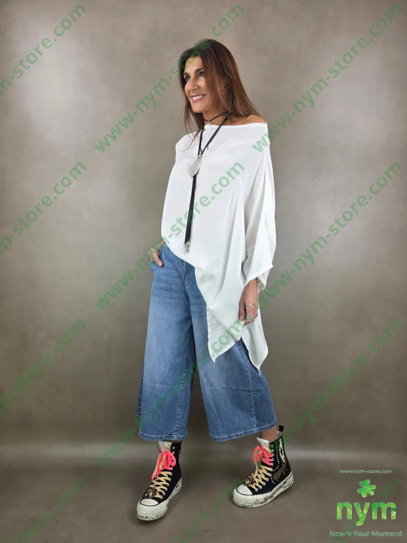 tunica leggera superover uno spacco 84vi16pa U / PANNA / PE26 CAMICIA