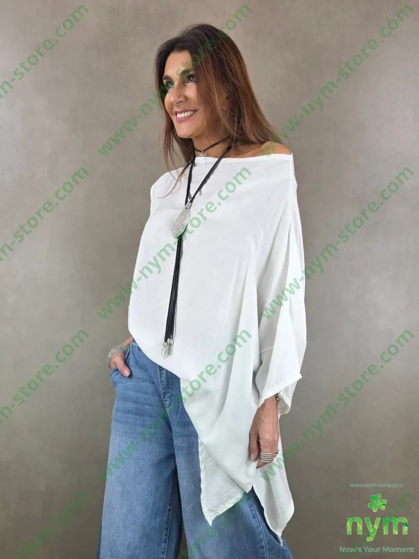 tunica leggera superover uno spacco 84vi16pa U / PANNA / PE26 CAMICIA