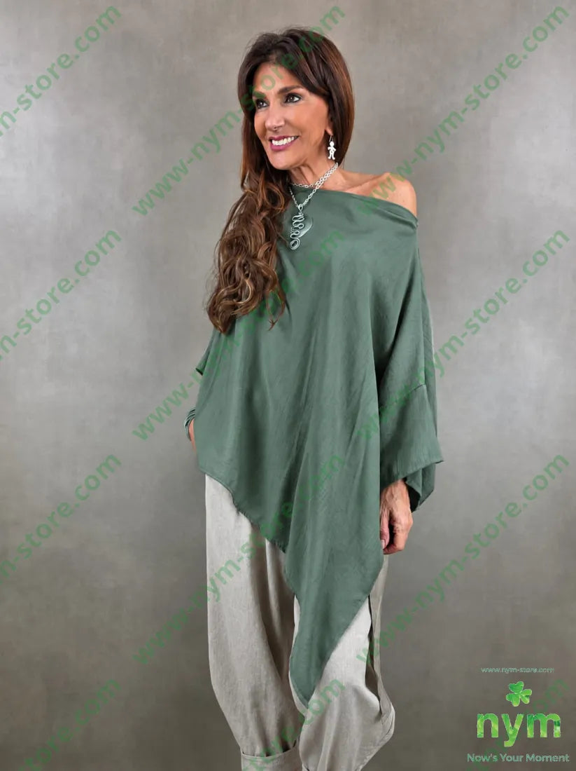 tunica leggera superover uno spacco 84vi16pa - U / VERDE / PE26 - CAMICIA