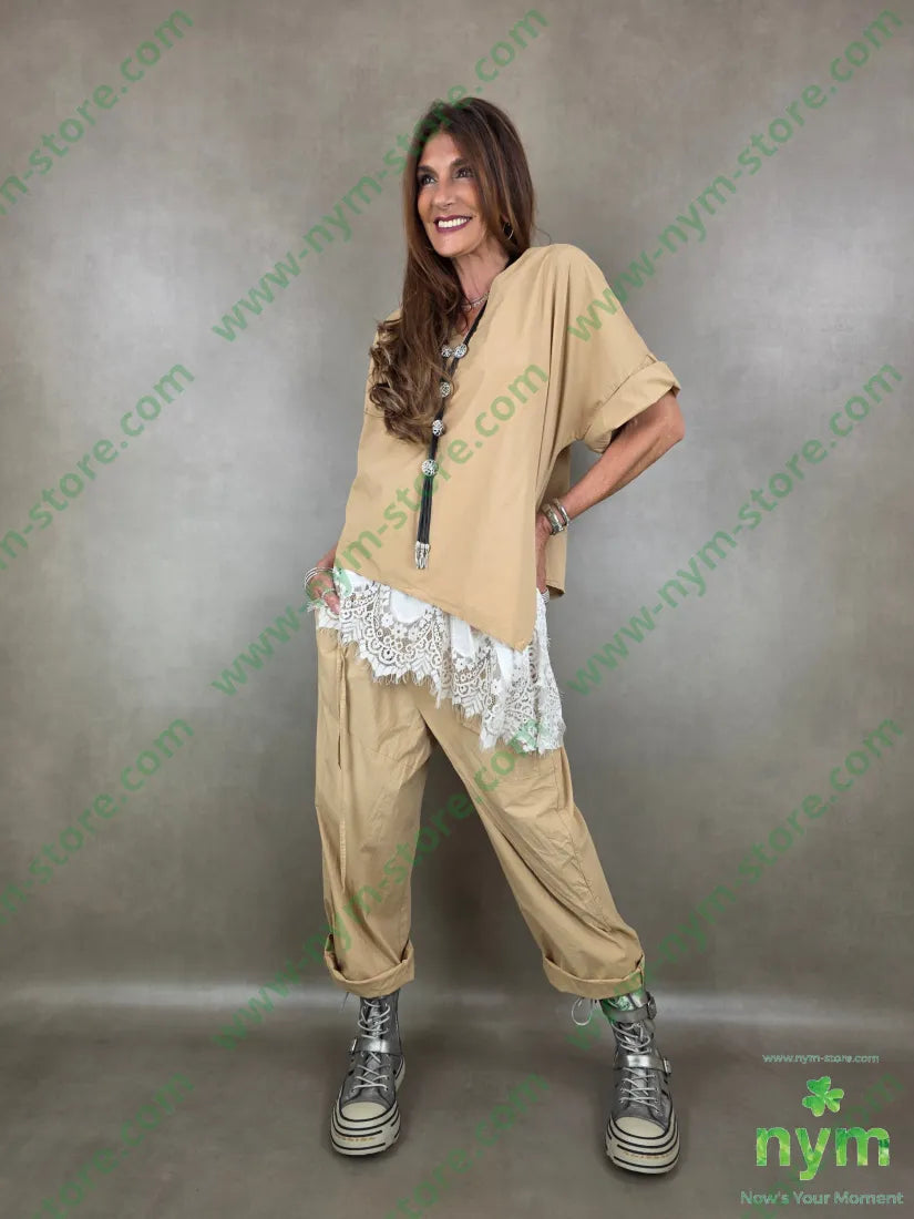 tunica leggerissima asimmetrica 98co2ea - U / CAMMELLO / PE26 - CAMICIA