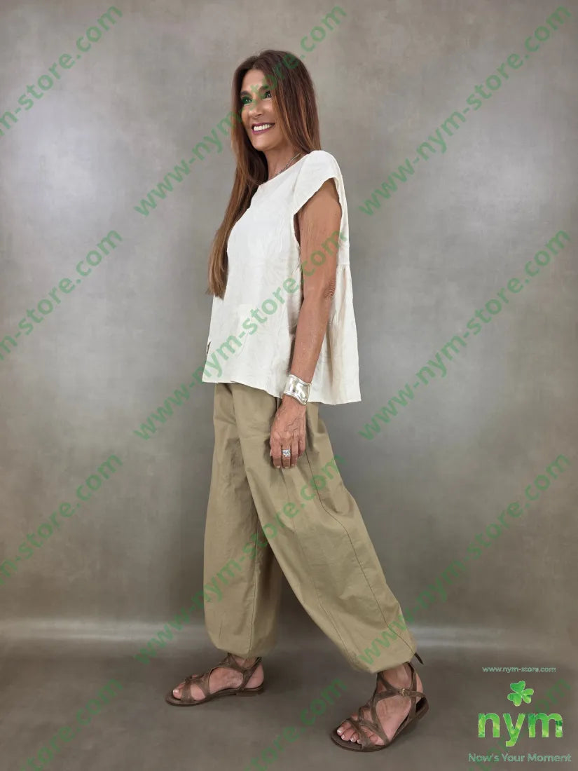 tunica manica aletta jacquard 65c017vi18li - U / SABBIA / PE26 - CAMICIA