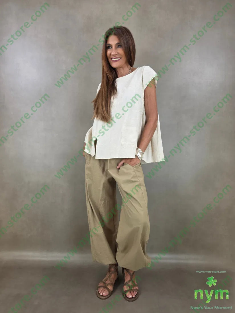 tunica manica aletta jacquard 65c017vi18li - U / SABBIA / PE26 - CAMICIA