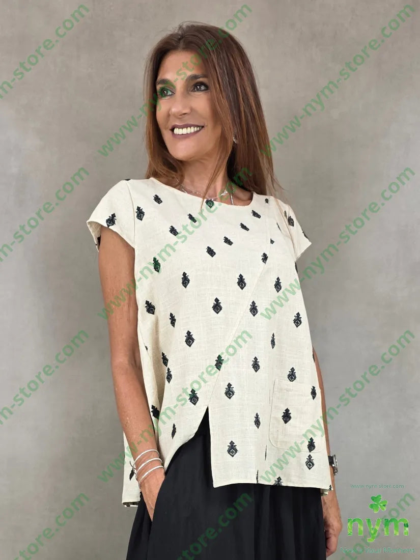 tunica manica aletta stemmi 85vi15li - U / SABBIA / PE26 - CAMICIA