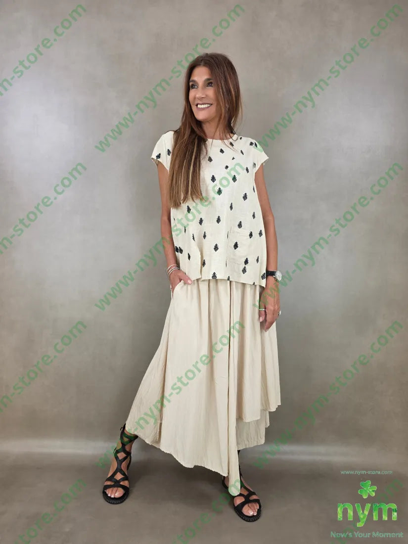 tunica manica aletta stemmi 85vi15li - U / SABBIA / PE26 - CAMICIA