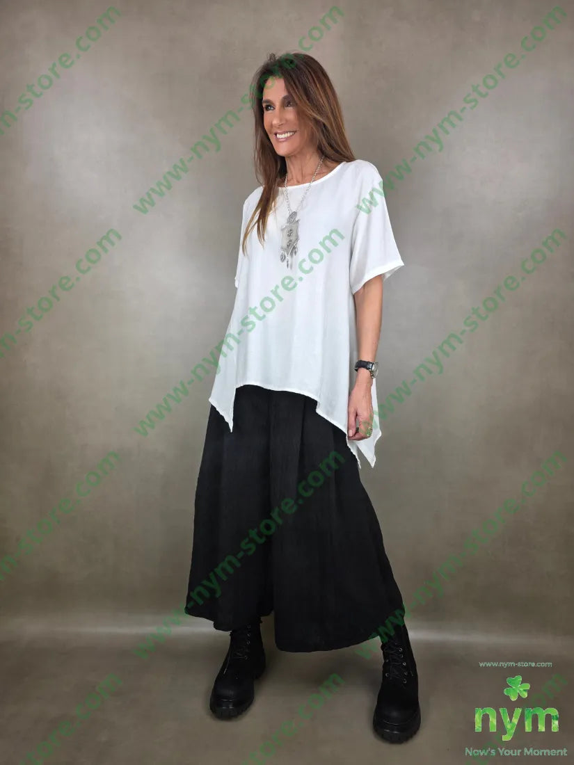 tunica manica corta una punta 84vi16pa CAMICIA