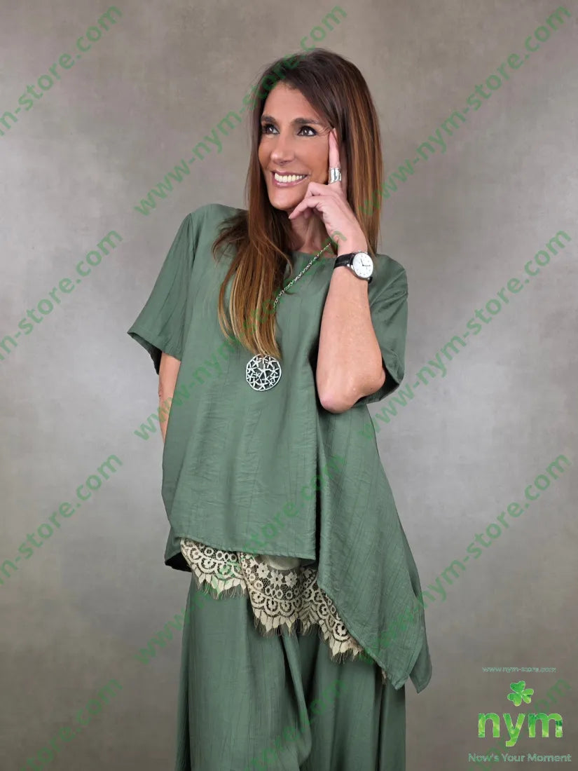 tunica manica corta una punta 84vi16pa U / MILITARE / PE26 CAMICIA